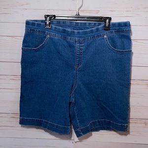 Terra Sky Womens Pull On Denim Shorts 